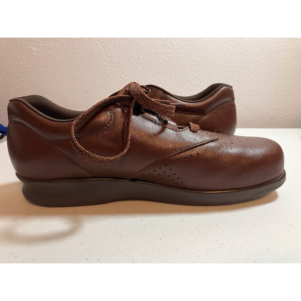 SAS Free Time Women 6.5N Narrow Width Brown Leather Walking Shoes Diabetic - Picture 3 of 10